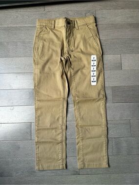Boys Kids The Children’s Place Brown Skinny Stretch Chino Dress Pants NWT Size 7